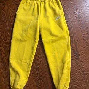 Nike Kids large Bright Yellow Sweatpants joggers